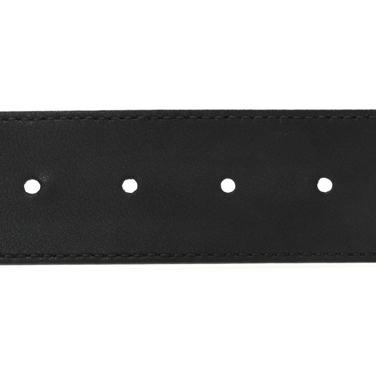 Moon Calfskin Pearl Double G 40mm Belt 80 32 Black Cream