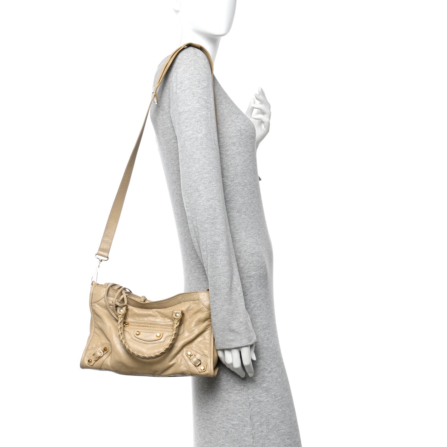 Balenciaga Agneau Classic Gold Hardware S City Beige Sable 2 of 11