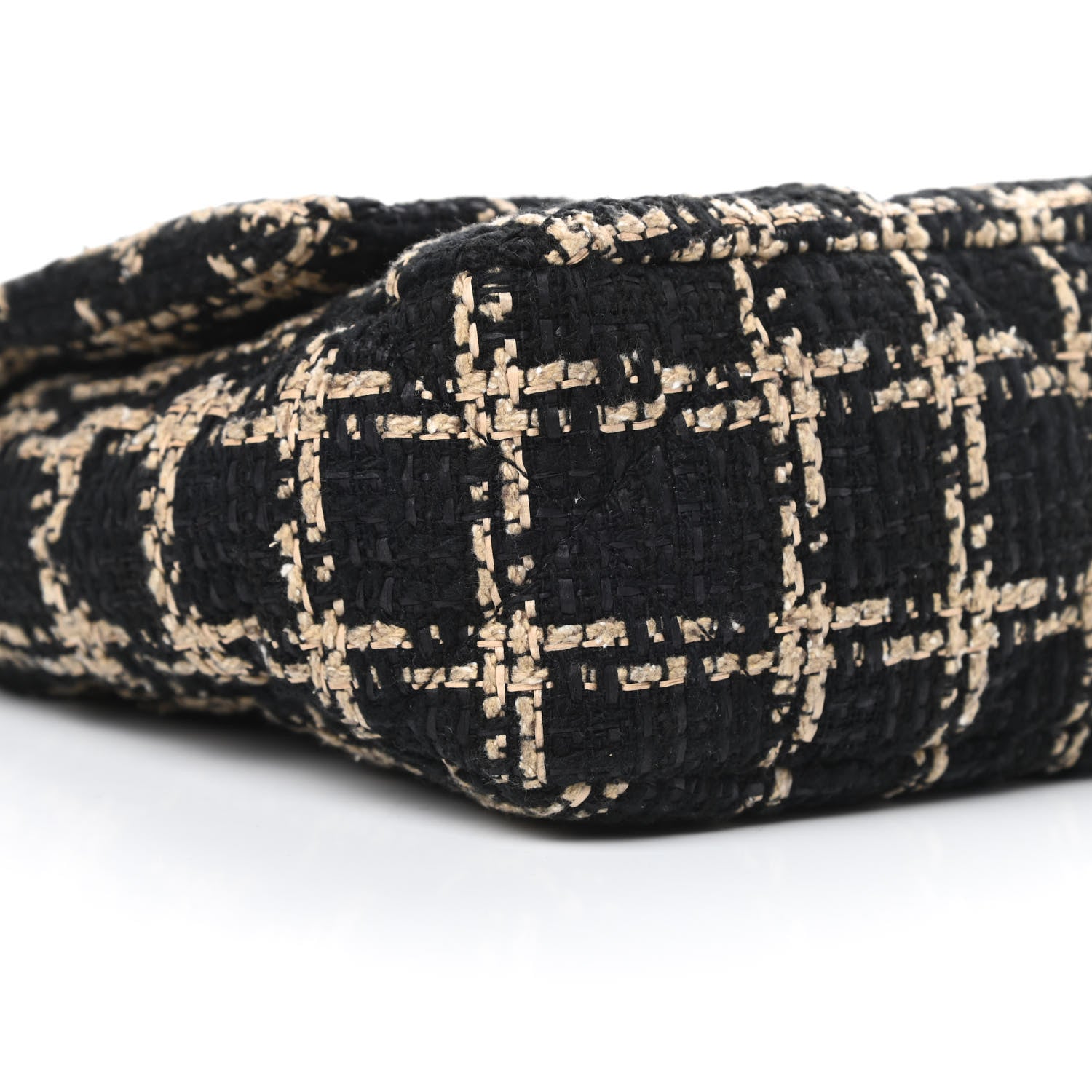 Chanel Tweed Quilted Medium Chanel 19 Flap Black Beige 9 of 11