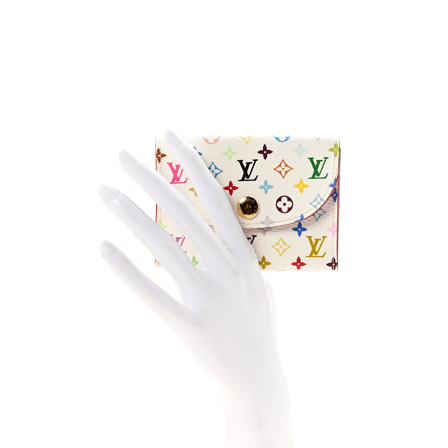 Louis Vuitton Monogram Multicolor Business Card Holder White Litchi 2 of 7