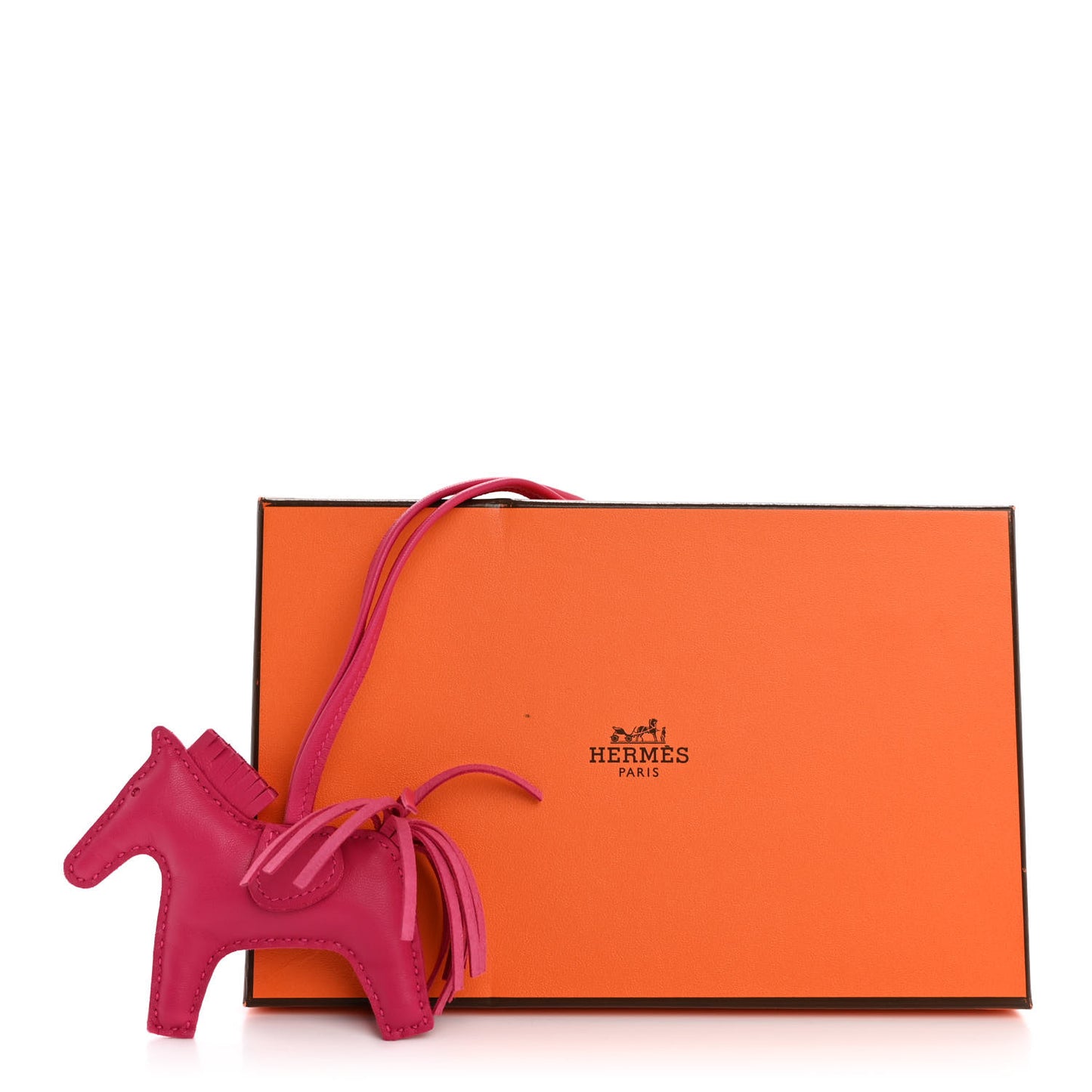 Milo Lambskin Grigri Rodeo Horse Bag Charm PM Rose Mexico