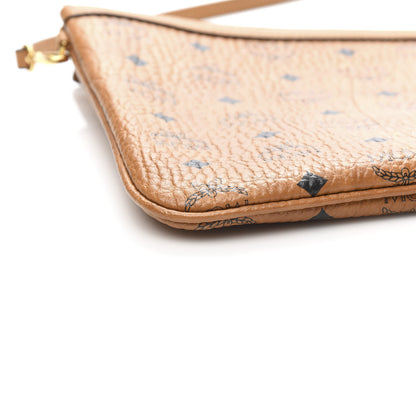 MCM Visetos Liz Shopper Tote Pouch Cognac 8 of 10