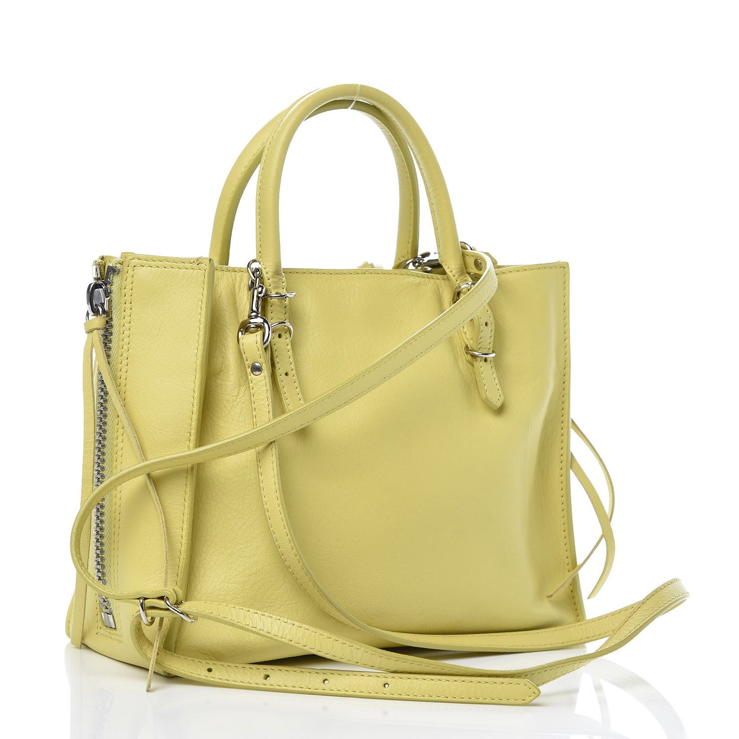 Calfskin Papier Mini A4 Jaune Poussin