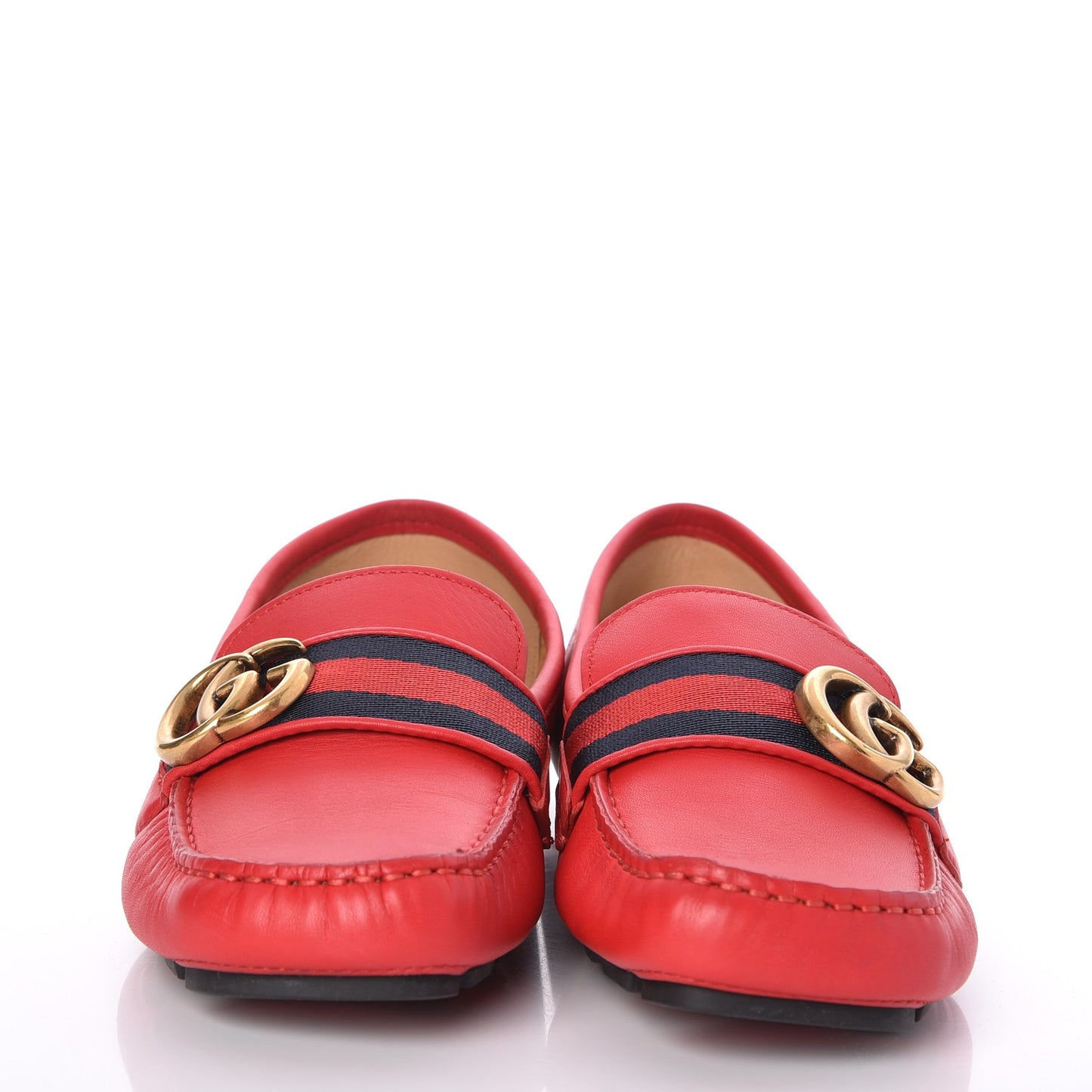 Calfskin Noel Web Driver Loafers 37 Hibiscus