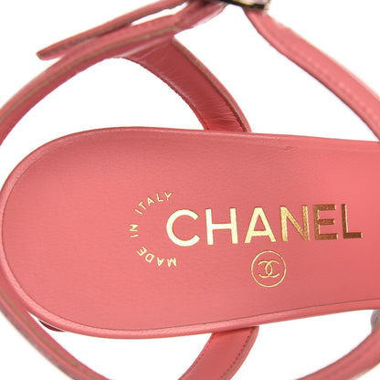 Chanel Goatskin Parthenon Platform Sandals 40 Pink 7 of 9