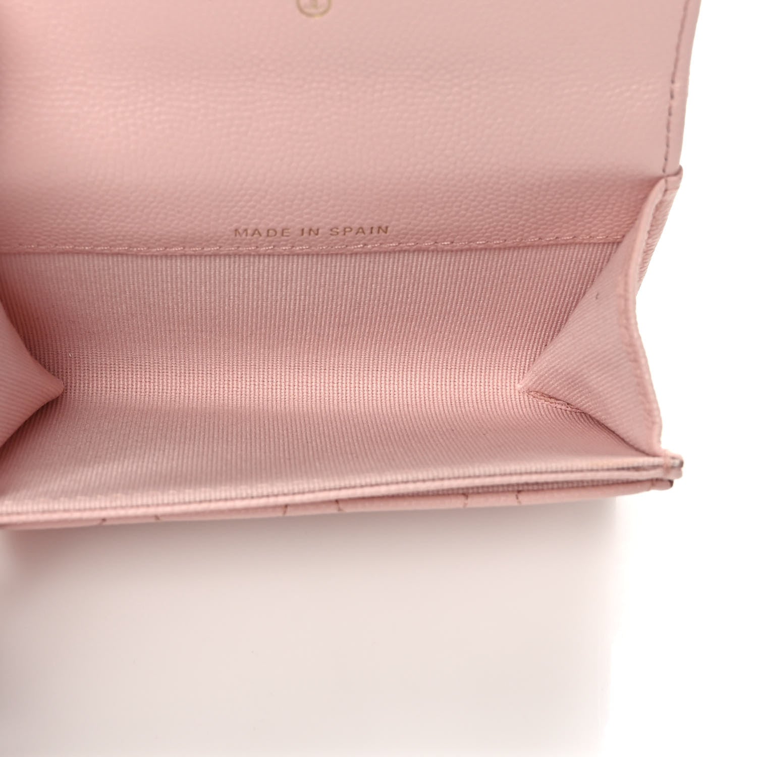 Chanel Shiny Caviar Enamel Quilted CC Flap Card Holder Light Pink 5 of 8
