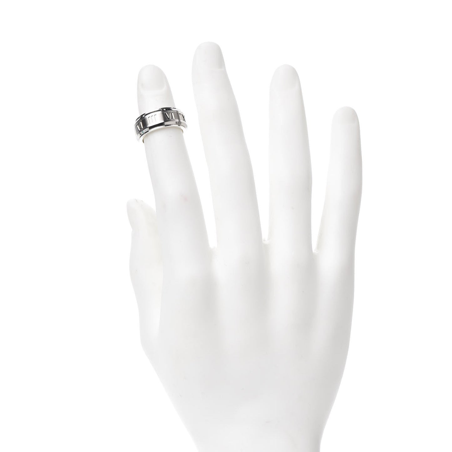 Sterling Silver Titanium Atlas Band Ring 53 6.25