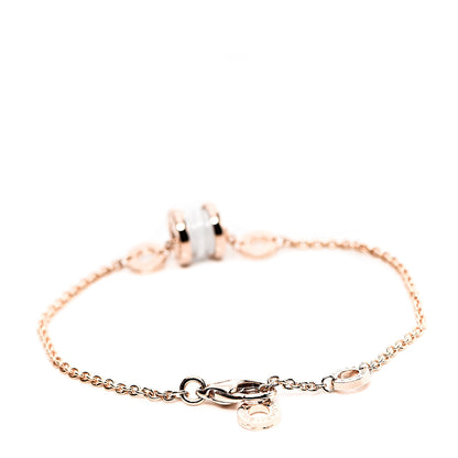 Bulgari 18K Rose Gold White Ceramic B.Zero1 Bracelet 2 of 5