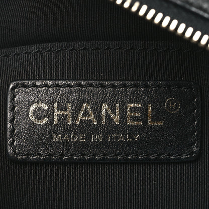 Chanel Calfskin Stitched Covered CC Camera Case Bag Black 6 of 10