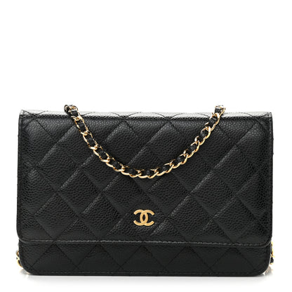 Chanel Caviar Quilted Wallet On Chain WOC Black 1 of 14