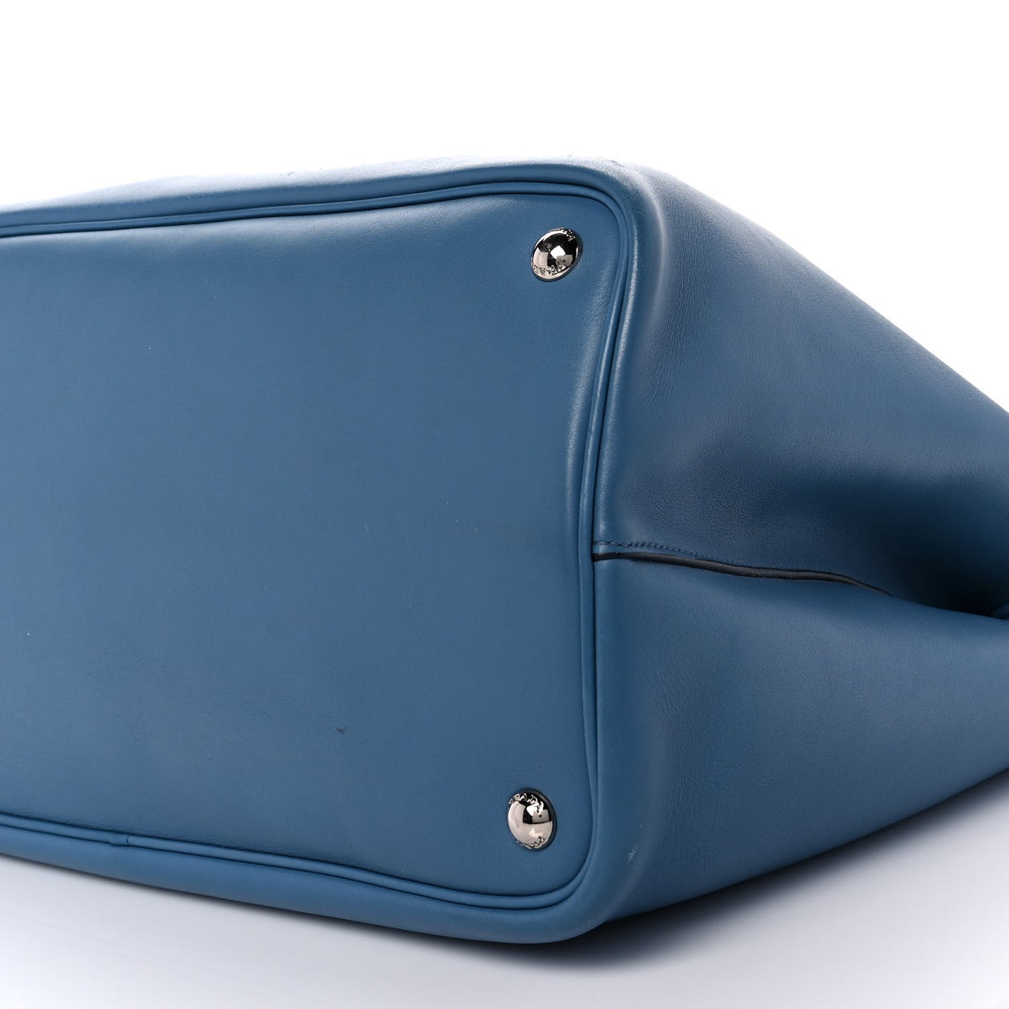 City Calfskin Large Double Bag Avio
