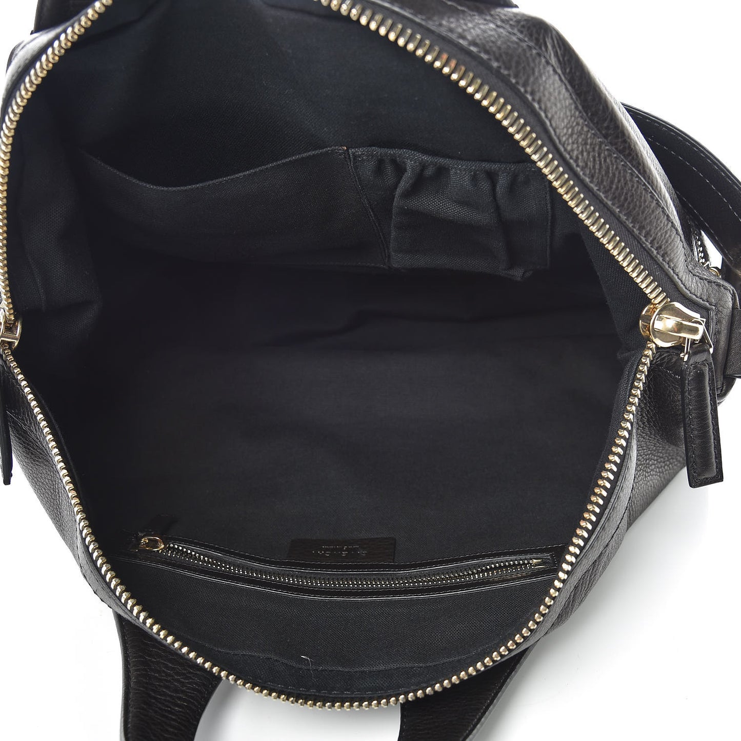 Grained Calfskin Medium Zip Animation Nightingale Black
