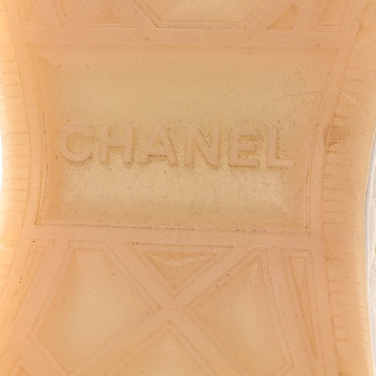 Chanel Velvet Calfskin Mixed Fibers CC Sneakers 39 Ivory Black 8 of 9