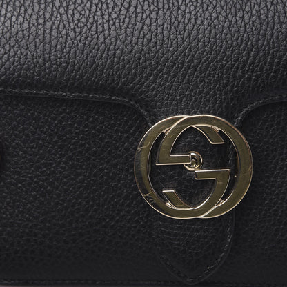 Gucci Dollar Calfskin Small Interlocking G Shoulder Bag Black 10 of 11
