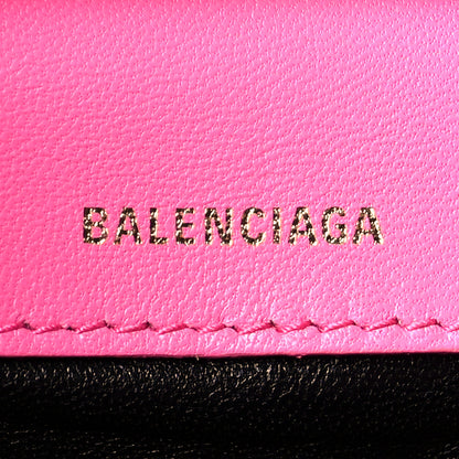 Balenciaga Signature Grained Calfskin Logo Print Ville Day Bag XS Rose Bubblegum Black 4 of 9