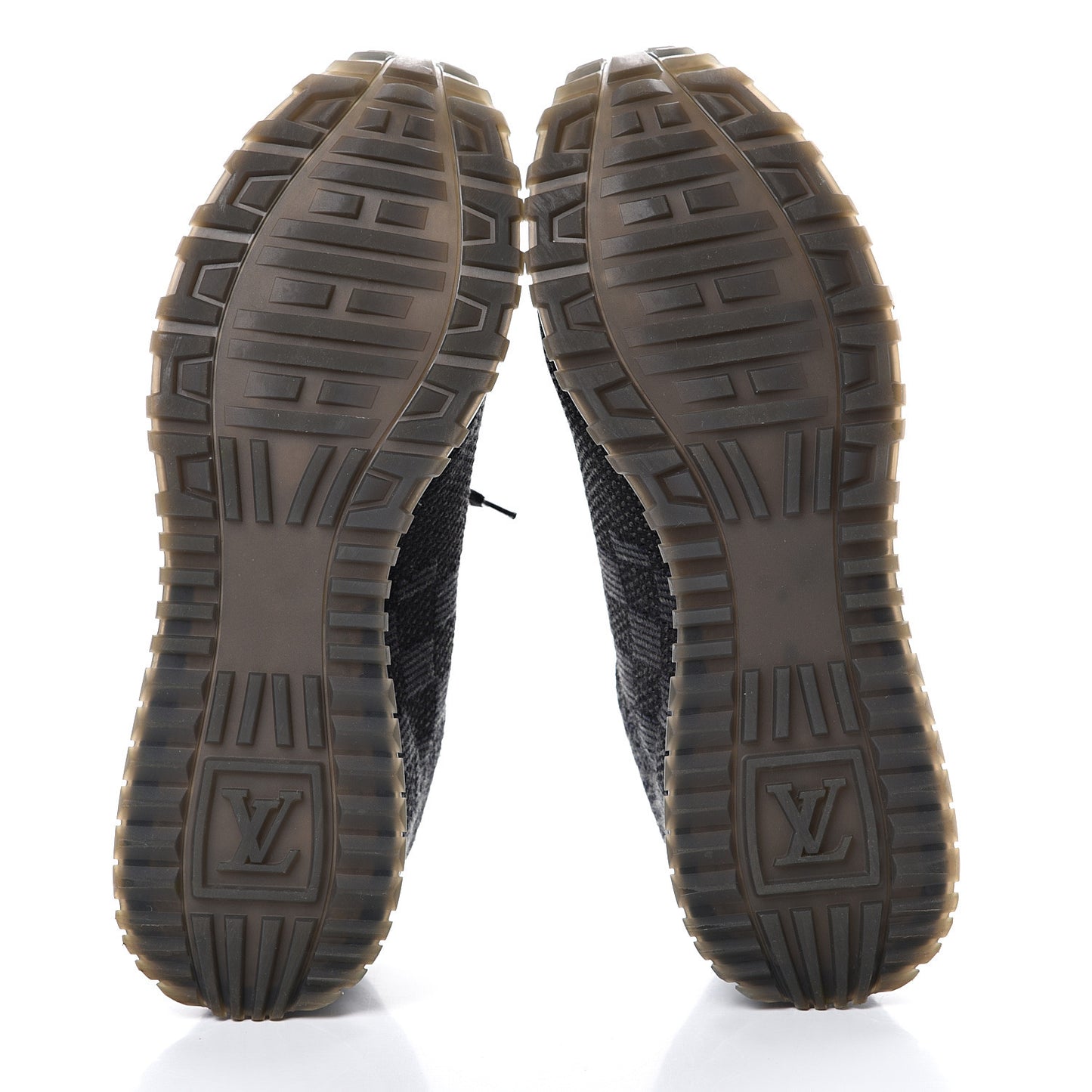Calfskin Damier Run Away Sneakers 8.5 Graphite