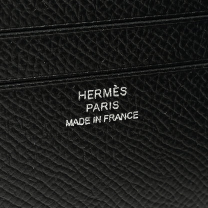 Hermes Epsom Citizen Twill Compact Wallet Black 6 of 6