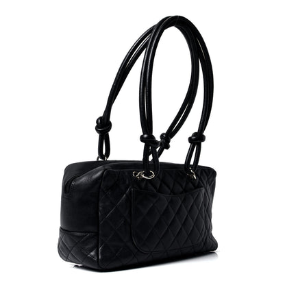Chanel Calfskin Quilted Large Cambon Bowler Black 2 of 4