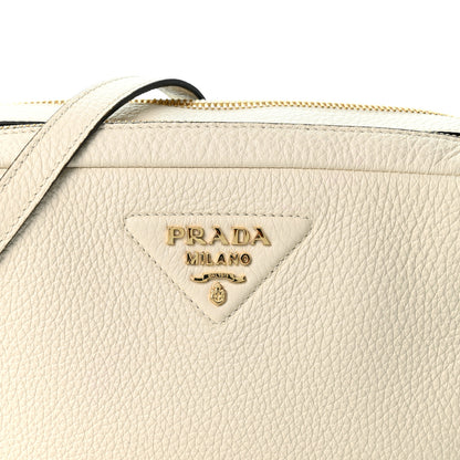 Prada Vitello Daino Soft Medium Double Zip Shoulder Bag White 8 of 10