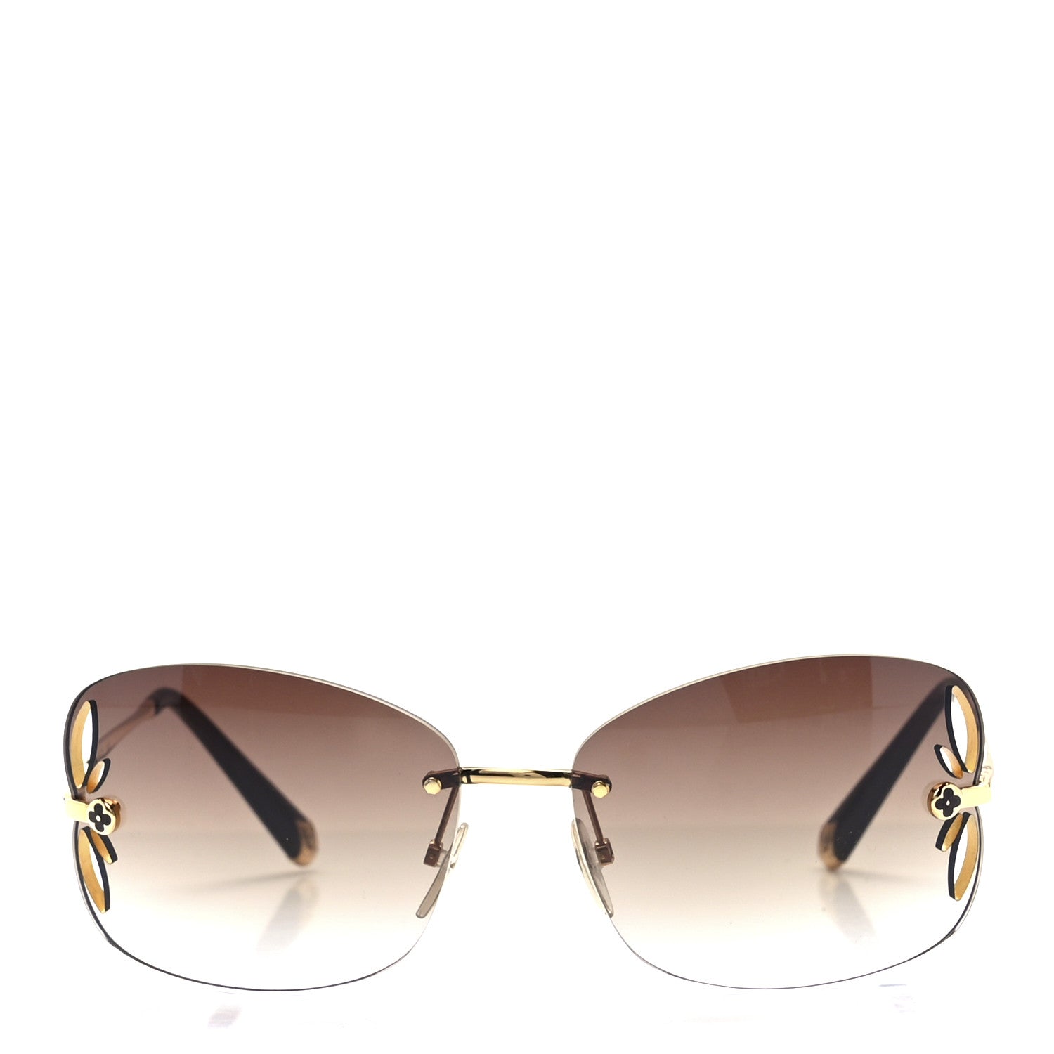 Louis Vuitton Lily Sunglasses Z0371U Brown Glitter 2 of 7