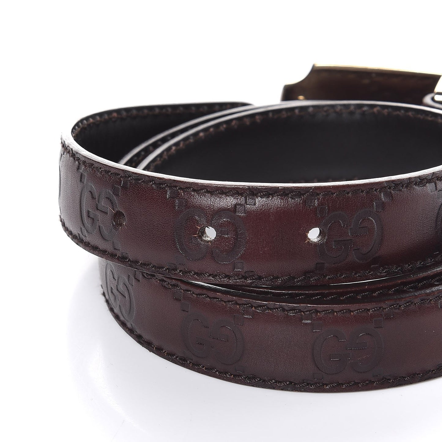 Guccissima Belt 85 34 Dark Brown