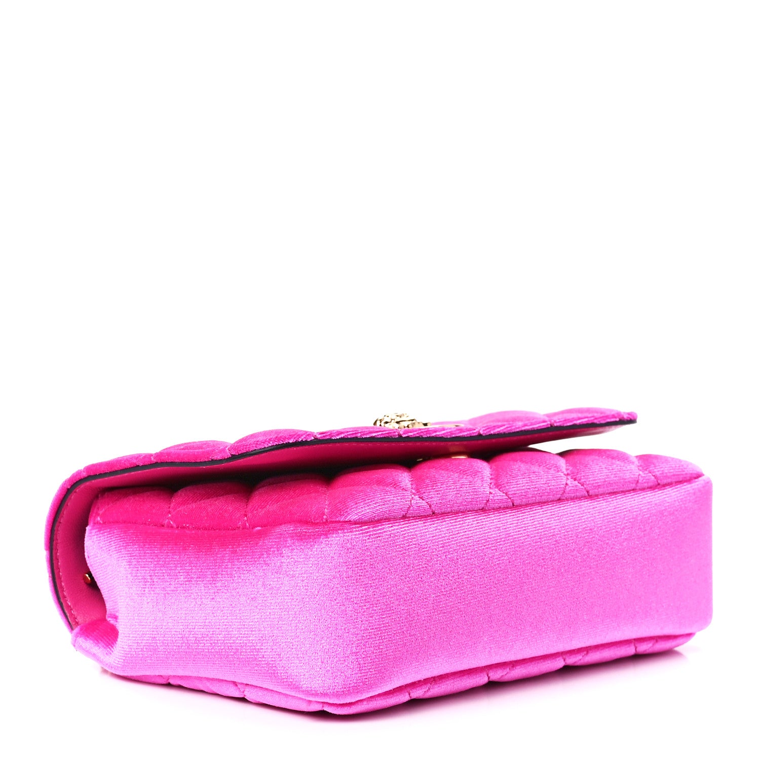 Versace Velvet Quilted Medusa Chain Crossbody Pink 4 of 12