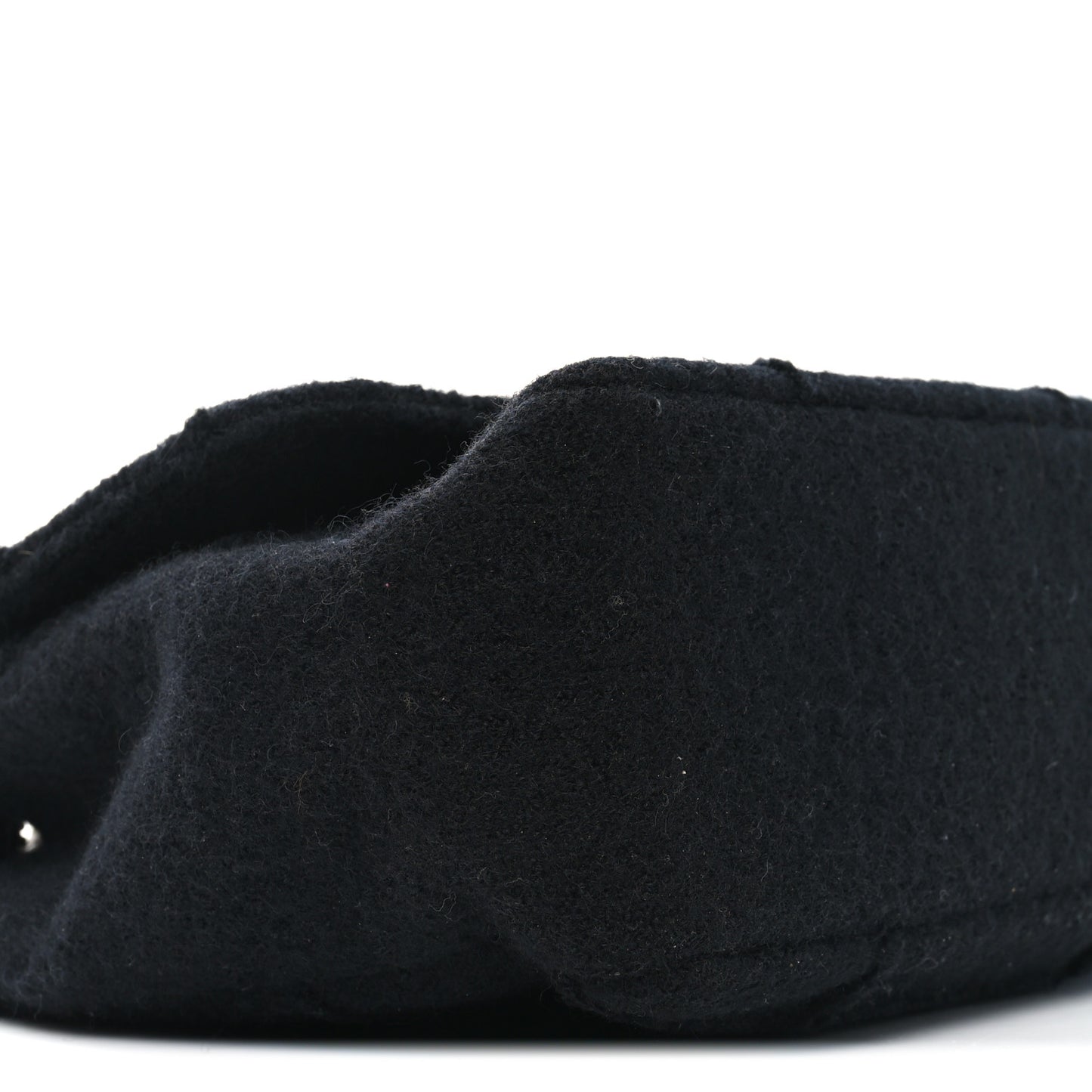 Wool Jumbo Chocolate Bar Mademoiselle Flap Black