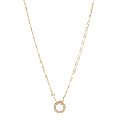 Cartier 18K Yellow Gold 2 Diamond LOVE Necklace 1 of 4