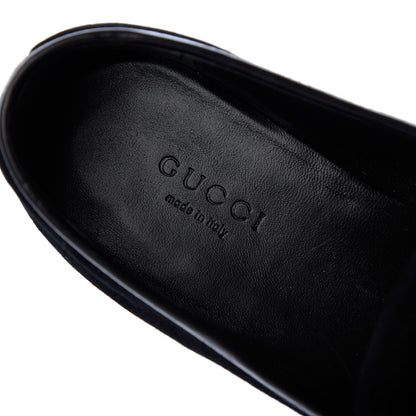 Gucci Velvet Horsebit Womens Jordaan Loafers 36 Black 6 of 15
