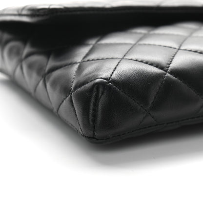 Chanel Lambskin Quilted Flap Clutch Black 8 of 9