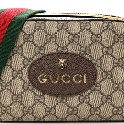 Gucci GG Supreme Monogram Web Neo Vintage Shoulder Bag Beige New Acero Crop 8 of 10