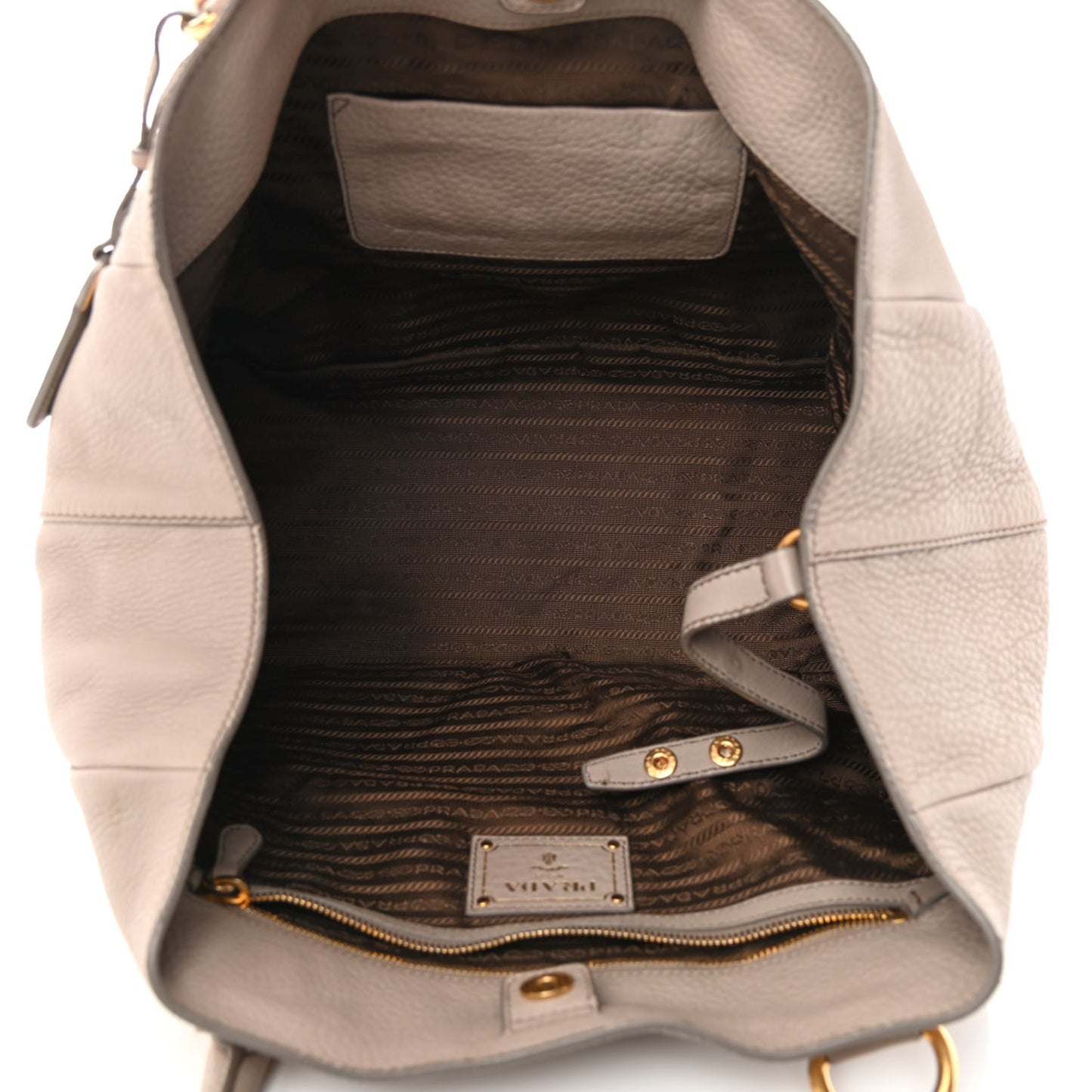 Vitello Daino Pocket Tote Argilla