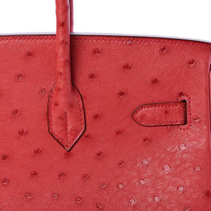 Hermes Ostrich Birkin 35 Rouge Vif 7 of 37
