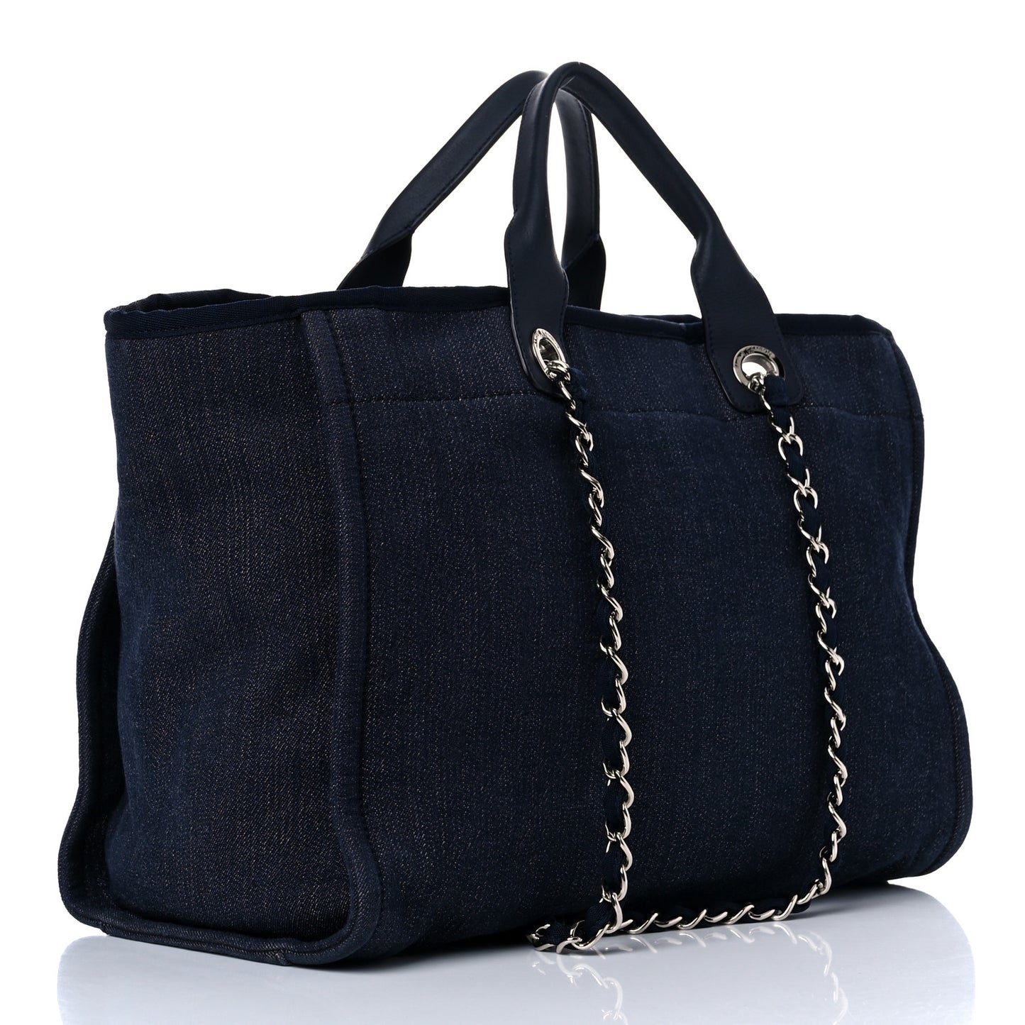 Denim Medium Deauville Tote Dark Blue