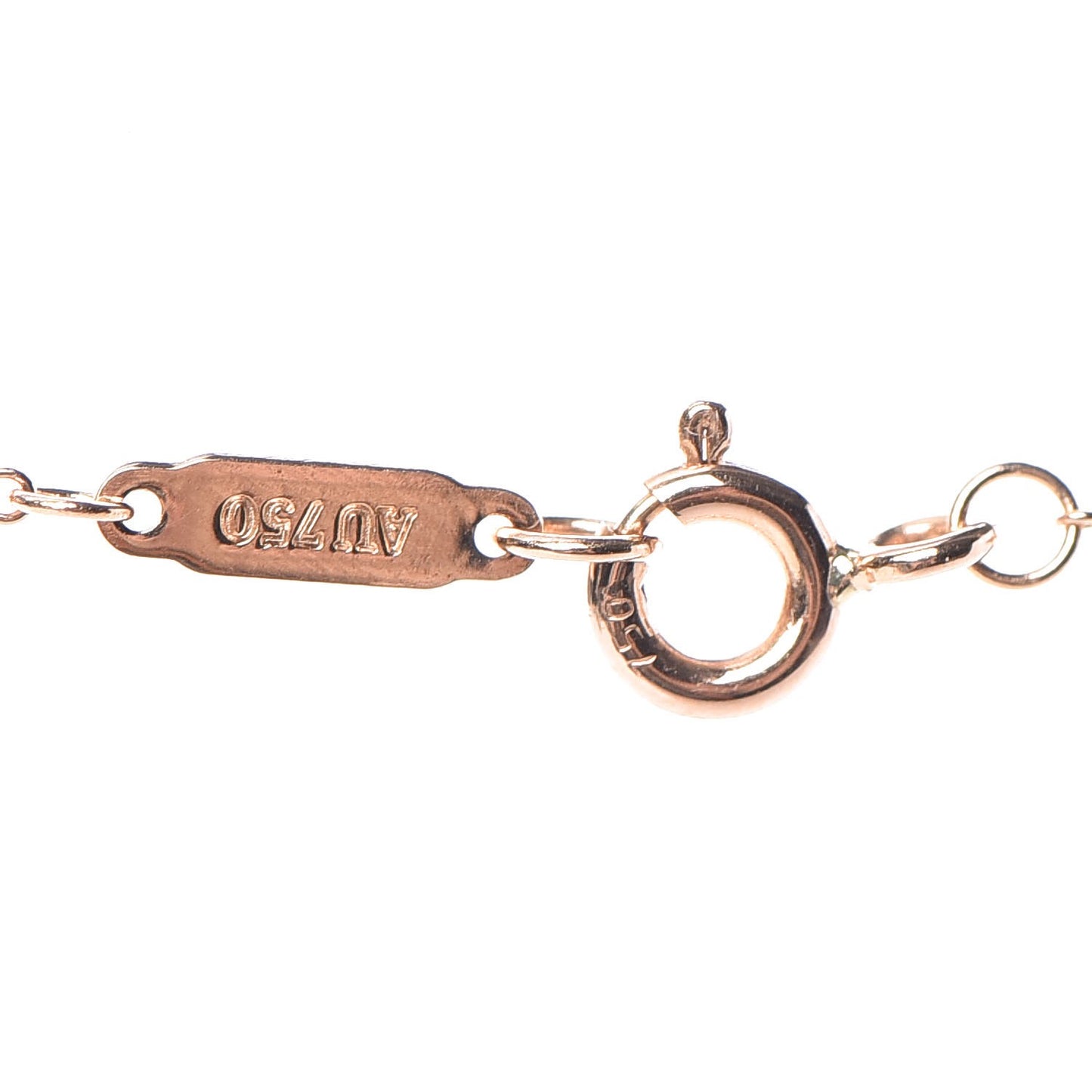 18K Rose Gold Diamond Bow Pendant Necklace
