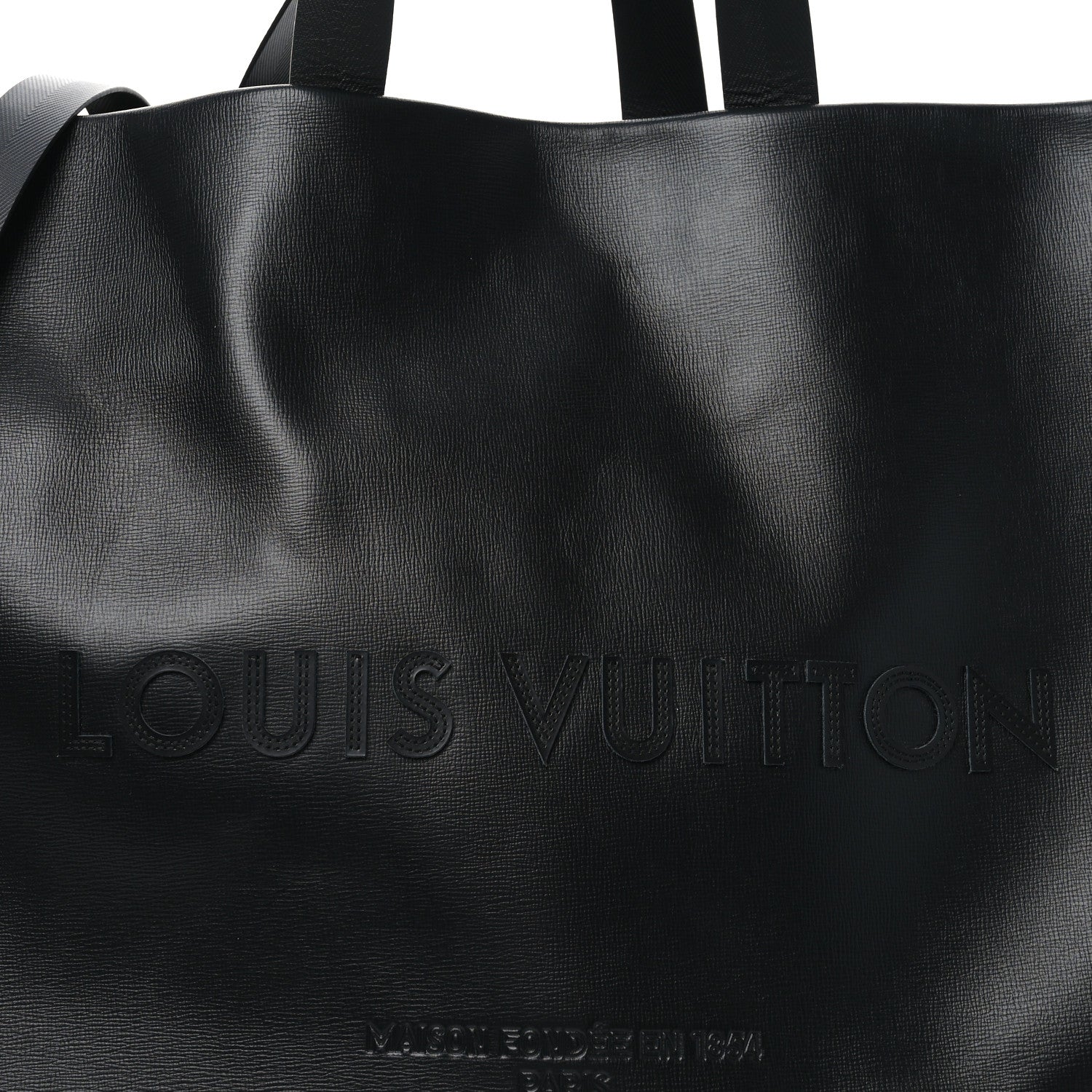 Louis Vuitton Cowhide Shopper Tote GM Black 7 of 9