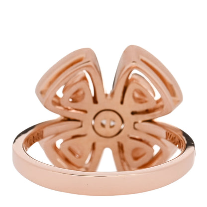 Bulgari 18K Rose Gold Diamond Fiorever Pave Ring 54 6.75 4 of 6