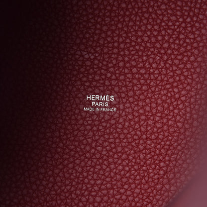 Hermes Taurillon Clemence Picotin Lock 22 MM Rouge Grenat 6 of 10