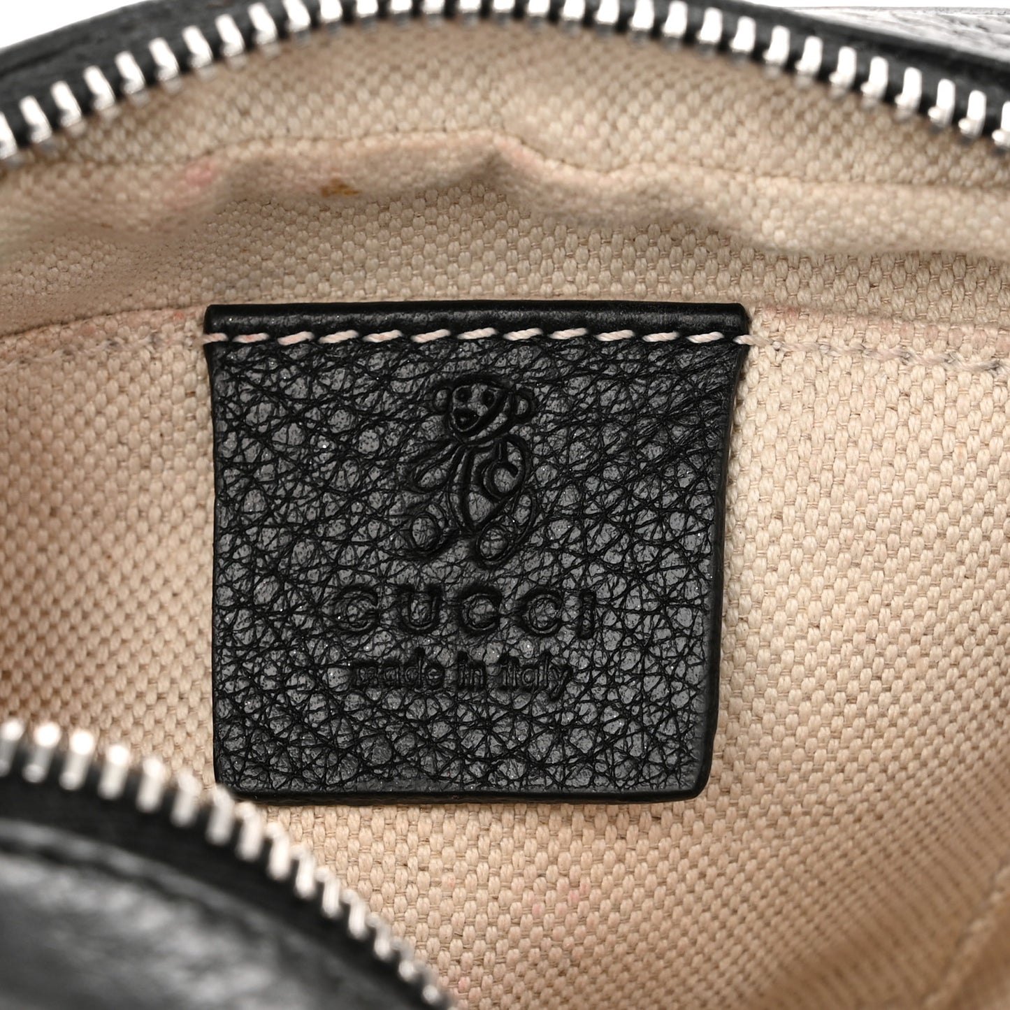 Pebbled Calfskin Children's Mini Soho Disco Messenger Bag Black