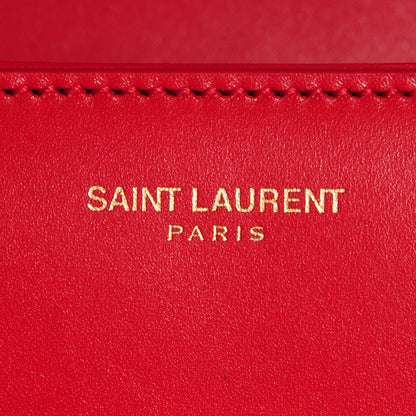 Saint Laurent Smooth Calfskin Classic Medium Monogram Universite Bag Red 6 of 8