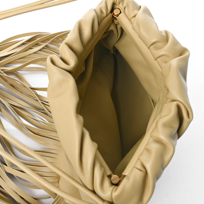 Bottega Veneta Nappa The Fringe Pouch Shoulder Bag Tapioca 5 of 8