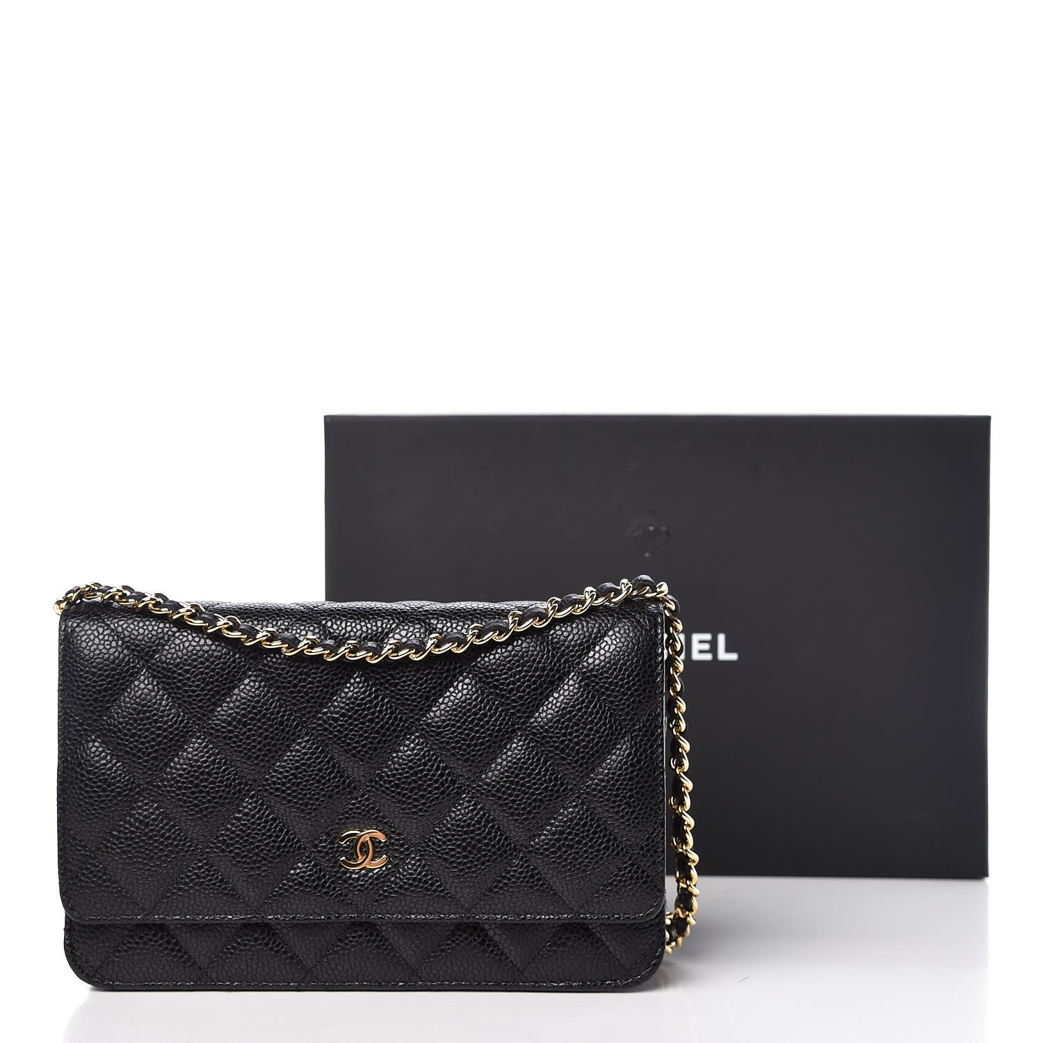 Chanel Caviar Quilted Wallet On Chain WOC Black 11 of 11