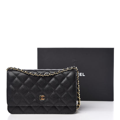 Chanel Caviar Quilted Wallet On Chain WOC Black 11 of 11