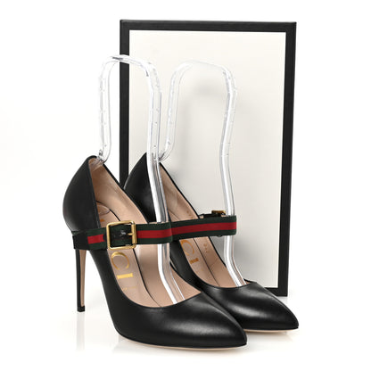 Gucci Malaga Kid Sylvie High Heel Pumps 39 Black 10 of 10