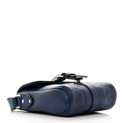 Gucci Piuma Calfskin Jumbo GG Embossed Messenger Bag Blue 4 of 10