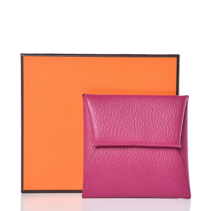 Hermes Chevre Mysore Bastia Coin Purse Rose Pourpre 8 of 8