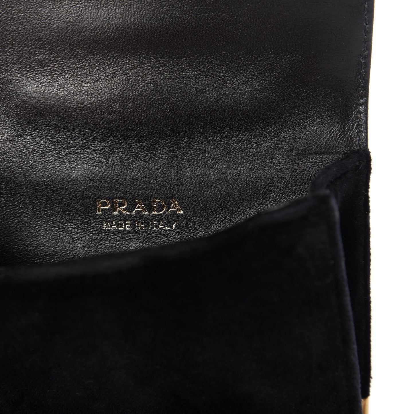 Velvet City Calfskin Micro Cahier Bag Black Alloro