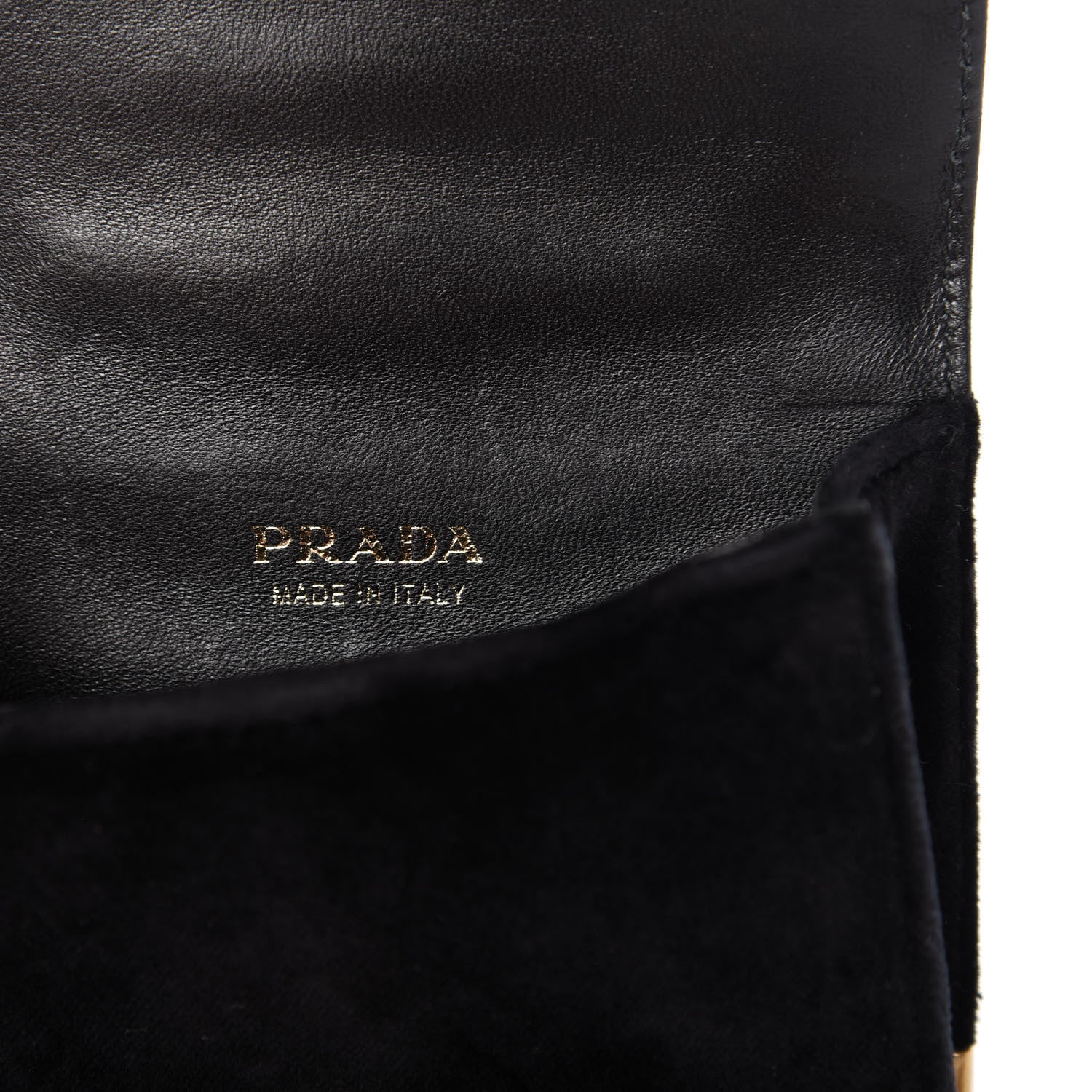 Prada Velvet City Calfskin Micro Cahier Bag Black Alloro 8 of 11
