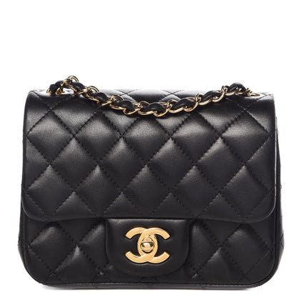 Chanel Lambskin Quilted Mini Square Flap Black 1 of 10