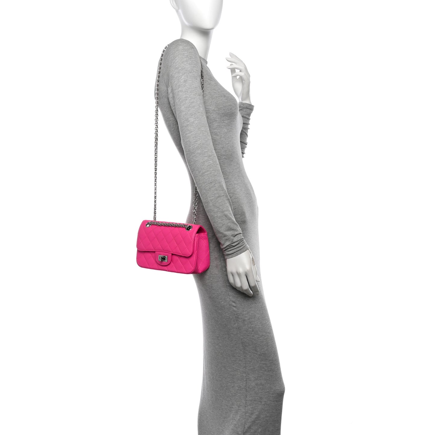 Sheepskin Quilted 2.55 Reissue Mini Flap Pink